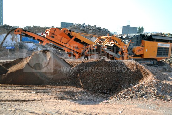 建筑垃圾移動破碎站